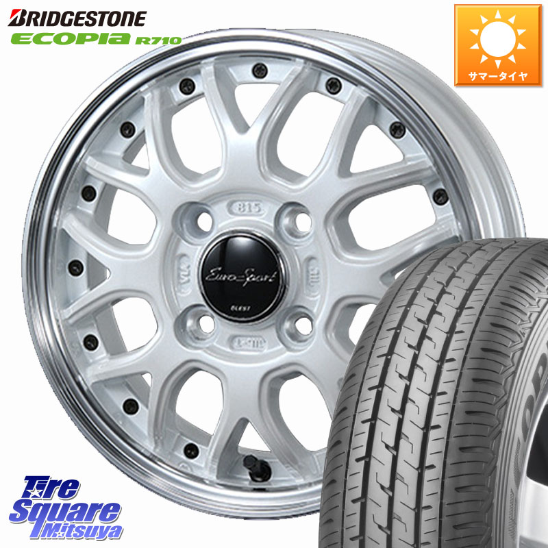BLEST EuroSport Type815 軽自動車専用 ホイール 12インチ 12 X 4.0J +43 4穴 100 ブリヂストン ECOPIA R710 軽トラ サマータイヤ 145/80R12 86*84