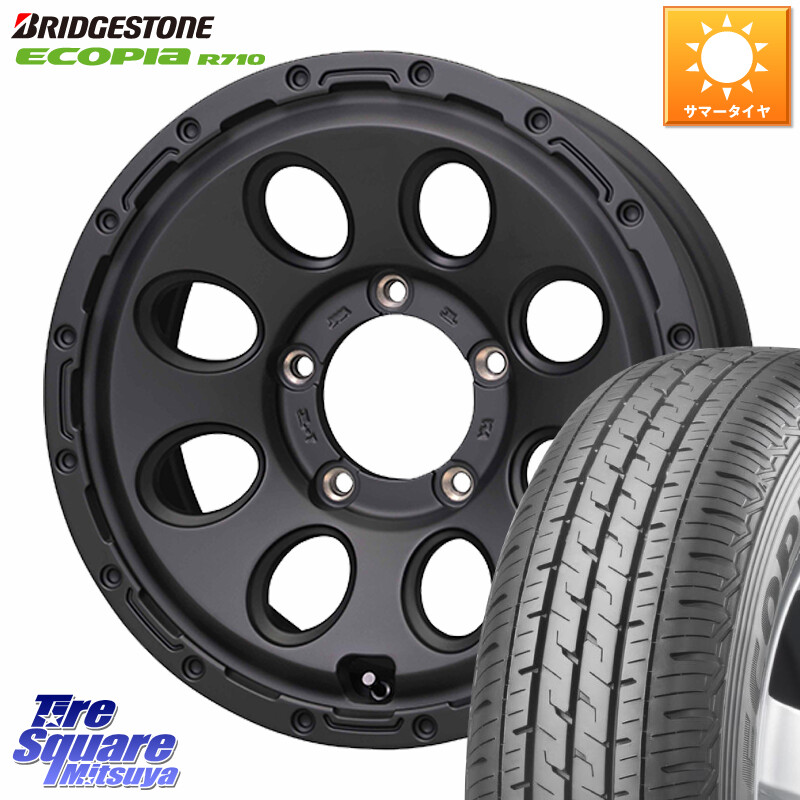 ブリヂストン ECOPIA R710 サマータイヤ 107/105 195/80R15 107*105HotStuff MAD CROSS RECON マッドクロス リーコン ホイール 15インチ 15X6.0J(JB74) 0 5穴 139.7 ジムニ&minus;シエラ/ノマド(カスタム)｜タイヤスクエアミツヤ