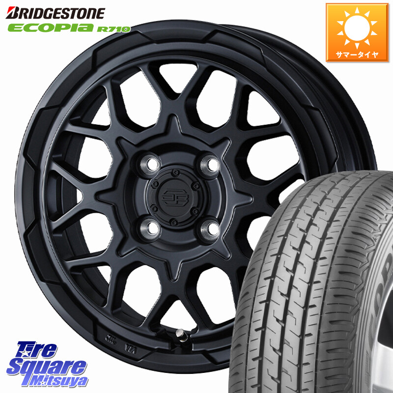 ブリヂストン ECOPIA R710 軽トラ 在庫● エコピア サマータイヤ 145/80R12 80*78WEDS STADTBERGE2 ホイール 12インチ スタットベルク 12X3.5J 44 4穴 100 エブリイバン/キャリイ/スクラムバン/クリッパー(バン・トラック) エブリイ バン キャリイ｜タイヤスクエアミツヤ