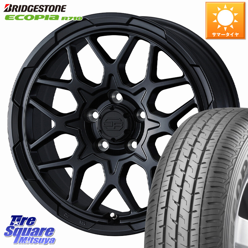ブリヂストン ECOPIA R710 サマータイヤ 175/80R14 99*98WEDS STADTBERGE2 ホイール 14インチ スタットベルク 14X5.0J 48 5穴 114.3 グランマックス ボンゴ タウンエース|タイヤスクエアミツヤ