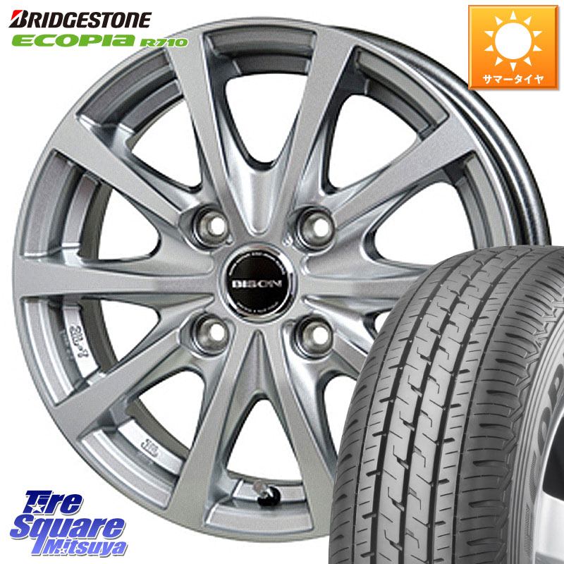 ブリヂストン ECOPIA R710 サマータイヤ 165/80R14 97*95HotStuff BISON バイソン BN-02 BN02 NV200/デリカD:3専用 14インチ 14X5.0J(JWL-T) 42 4穴 114.3 NV200バネット・デリカD:3 デリカD:3 D3|タイヤスクエアミツヤ