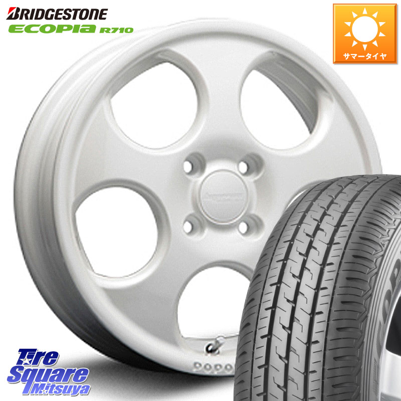 MLJ hyperion POPORO ポポロ ホイール 14インチ 14 X 4.5J +45 4穴 100 ブリヂストン ECOPIA R710 サマータイヤ 165/80R14 97*95 ハイゼット アゲトラCustom車用※軽自動車専用ホイール※