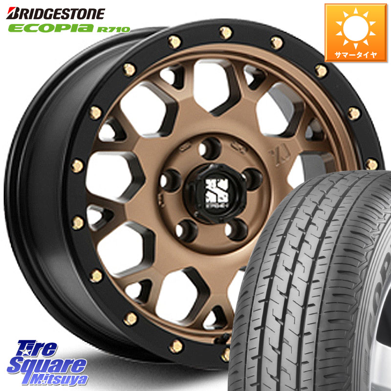 MLJ XJ04 XTREME-J エクストリームJ マットブロンズ ホイール 14インチ 14 X 4.5J +43 4穴 100 ブリヂストン ECOPIA R710 サマータイヤ 155/80R14 88*86 ハイゼット アゲトラCustom車用※軽自動車専用ホイール※
