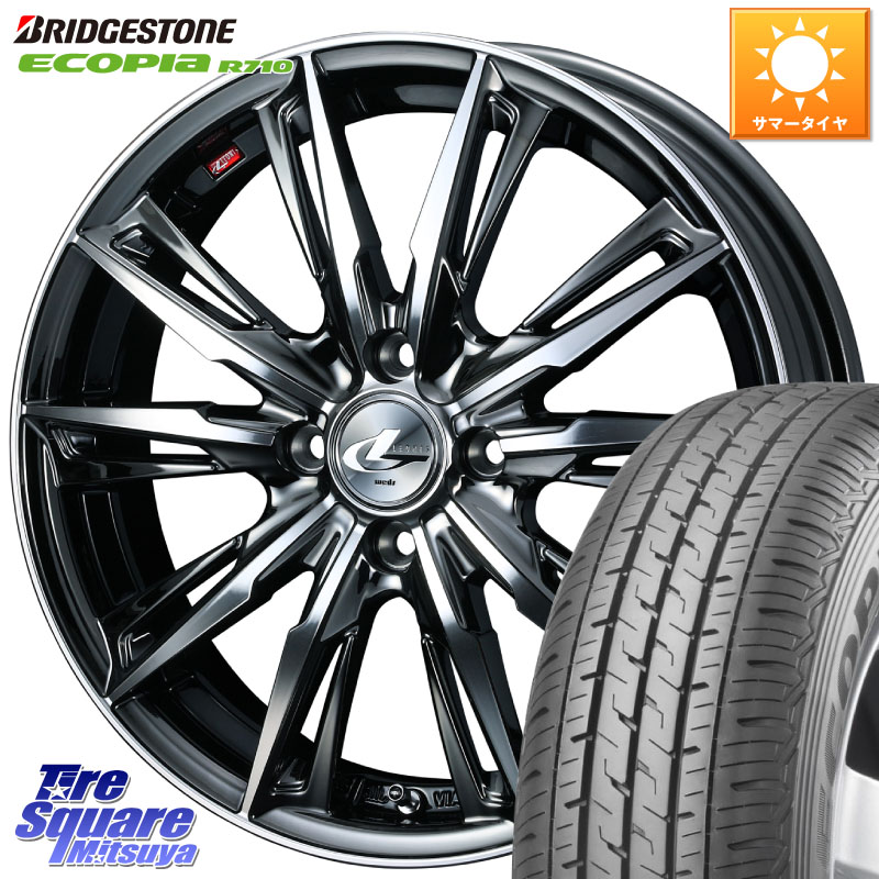 ブリヂストン ECOPIA R710 サマータイヤ 155/80R14 88*86WEDS LEONIS レオニス GX ウェッズ ホイール 14インチ 14X4.5J 45 4穴 100 ハイゼットアゲトラCustom車用※軽自動車専用ホイール※|タイヤスクエアミツヤ