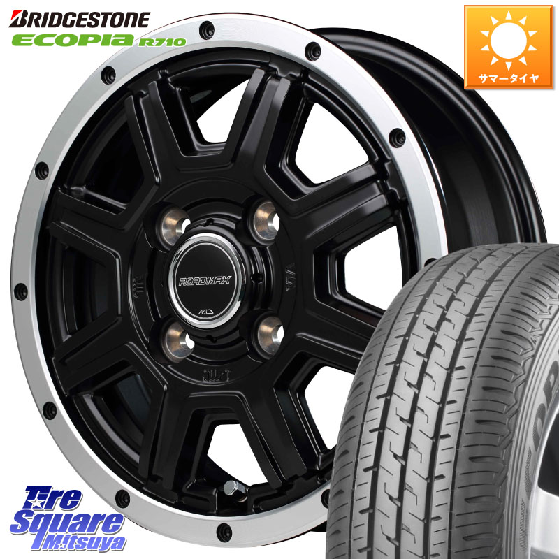 MANARAY MID ROADMAX WF-8 フランジPO ホイール 12インチ 12 X 4.0J +42 4穴 100 ブリヂストン ECOPIA R710 軽トラ サマータイヤ 145/80R12 86*84 49,428円