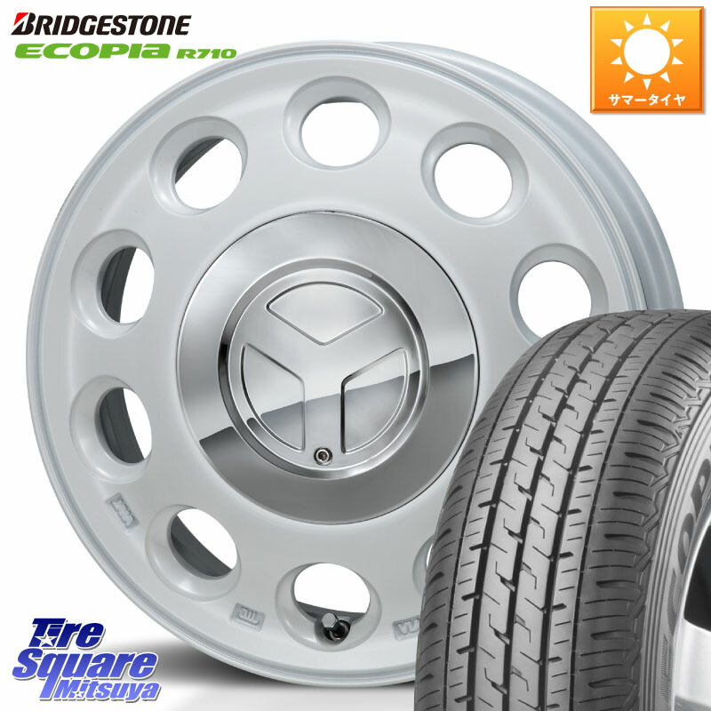 ブリヂストン ECOPIA R710 サマータイヤ 165/80R14 97*95MONZA PIEDINO ピエディーノ 14インチ 14X4.5J 45 4穴 100 ハイゼットアゲトラCustom車用※軽自動車専用ホイール※｜タイヤスクエアミツヤ 70,147円