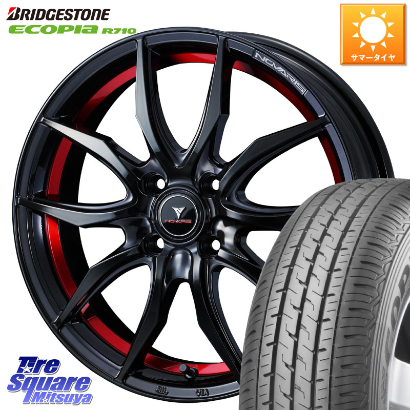 WEDS 【欠品次回06月上旬】 NOVARIS ROHGUE VF ノヴァリス ホイール 14インチ ローグ 14 X 4.5J +45 4穴 100 ブリヂストン ECOPIA R710 サマータイヤ 165/80R14 97*95 ハイゼット アゲトラCustom車用※軽自動車専用ホイール※ 67,414円