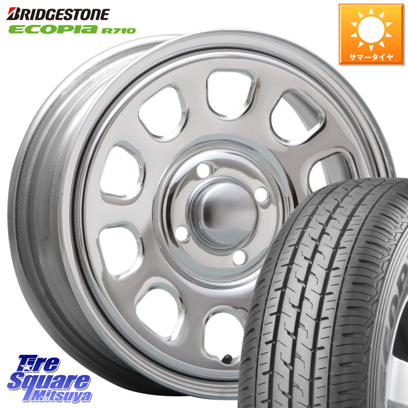 MLJ デイトナ SS DAYTONA SS CR 4H 14インチ 14 X 5.0J +42 4穴 100 ブリヂストン ECOPIA R710 サマータイヤ 165/80R14 97*95 ハイゼット アゲトラCustom車用※軽自動車専用ホイール※ 65,907円