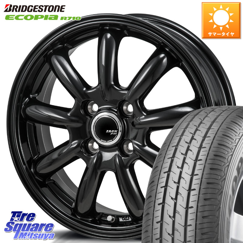 ブリヂストン ECOPIA R710 サマータイヤ 155/80R14 88*86Japan三陽 ZACK JP-209 JP209 ザック ホイール 14X4.5J 45 4穴 100 ハイゼットアゲトラCustom車用※軽自動車専用ホイール※｜タイヤスクエアミツヤ