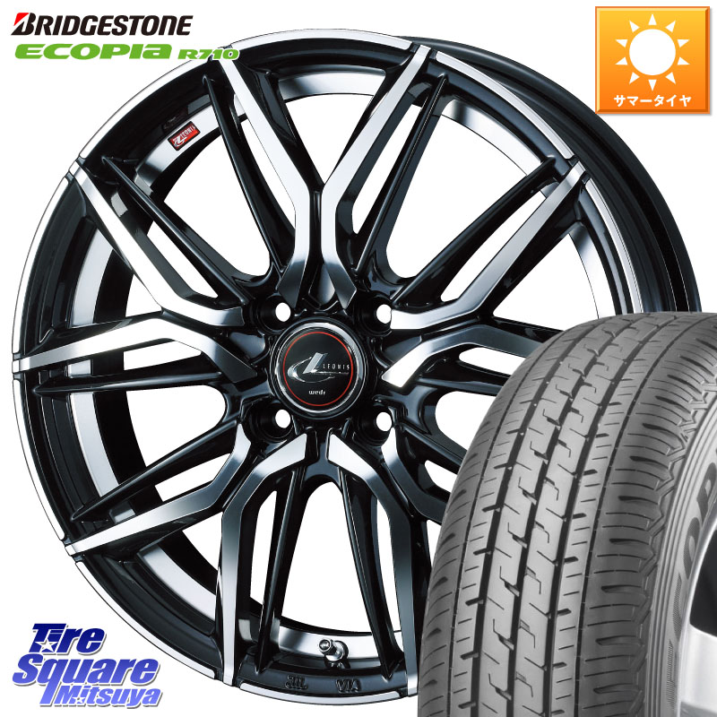WEDS 40767 レオニス LEONIS LM 14インチ 14 X 4.5J +45 4穴 100 ブリヂストン ECOPIA R710 サマータイヤ 165/80R14 97*95 ハイゼット アゲトラCustom車用※軽自動車専用ホイール※