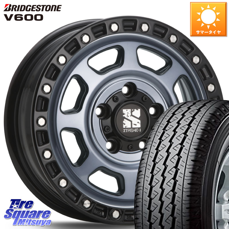 ブリヂストン V600 サマータイヤ 175/*R14 8PRMLJ XJ07 XTREME-J 5H IND エクストリームJ 14インチ 14X5.0J 48 5穴 114.3 グランマックス ボンゴ タウンエース｜タイヤスクエアミツヤ
