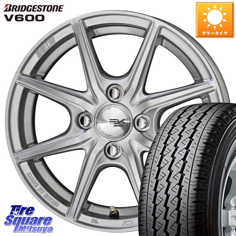KYOHO SEIN EK ザインEK ホイール 14インチ 14 X 4.5J +45 4穴 100 ブリヂストン V600 サマータイヤ 165/80R14 97*95 ハイゼット アゲトラCustom車用※軽自動車専用ホイール※