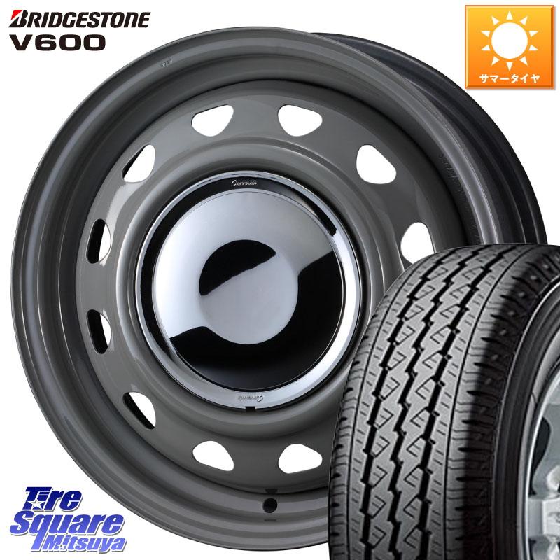 ブリヂストン V600 サマータイヤ 155/80R14 88*86WEDS NeoCarrow ネオキャロ グレー スチール ホイール 14インチ 14X4.5J 45 4穴 100 ハイゼットアゲトラCustom車用※軽自動車専用ホイール※|タイヤスクエアミツヤ