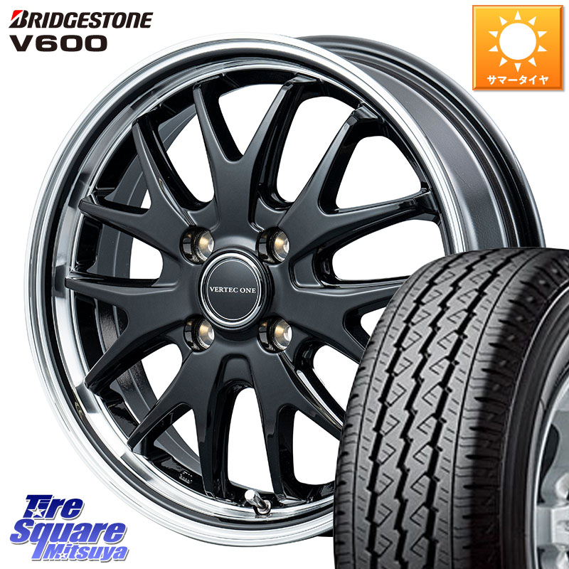 ブリヂストン V600 サマータイヤ 165/80R14 97*95MANARAY MID VERTEC ONE EXE7 ホイール 14インチ 14X4.5J 45 4穴 100 ハイゼットアゲトラCustom車用※軽自動車専用ホイール※｜タイヤスクエアミツヤ 64,719円