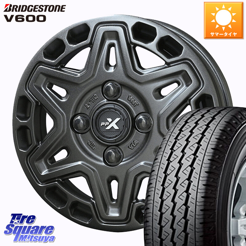 ブリヂストン V600 サマータイヤ 155/80R14 88*86KYOHO PPX MK6 ホイール 14インチ 14X4.5J 45 4穴 100 ハイゼットアゲトラCustom車用※軽自動車専用ホイール※｜タイヤスクエアミツヤ