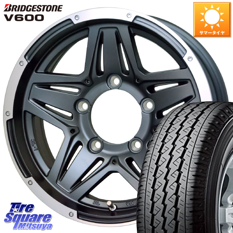 HotStuff マッドクロス JB-01 JB01 ホイール 15インチ 15 X 6.0J(JB74) +0 5穴 139.7 ブリヂストン V600 サマータイヤ 107/105 195/80R15 107*105 ジムニ－シエラ・ノマド(カスタム)
