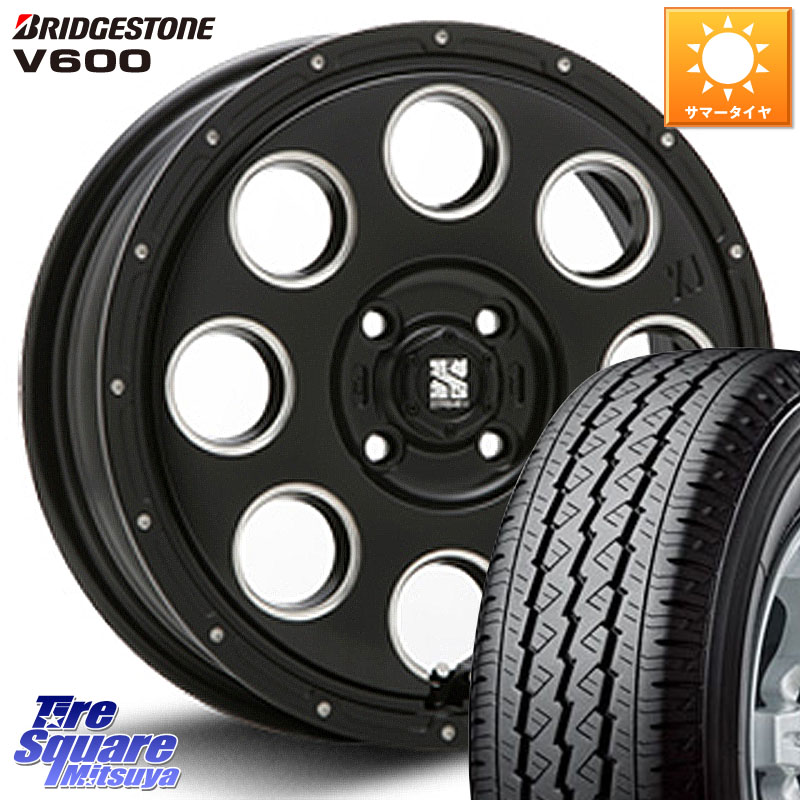 MLJ KK03 XTREME-J エクストリームJ ホイール 14インチ 14 X 4.5J +45 4穴 100 ブリヂストン V600 サマータイヤ 155/80R14 88*86 ハイゼット アゲトラCustom車用※軽自動車専用ホイール※