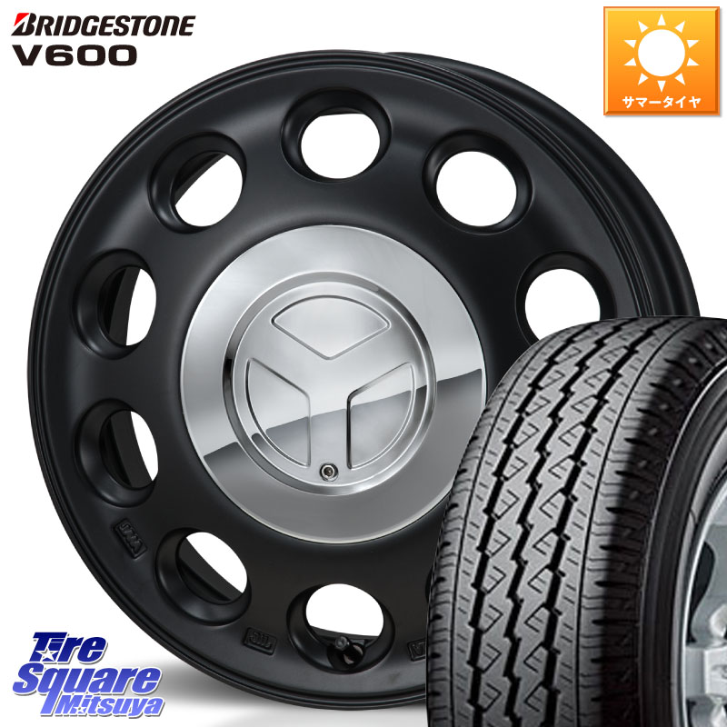 MONZA PIEDINO ピエディーノ 14インチ 14 X 4.5J +45 4穴 100 ブリヂストン V600 サマータイヤ 155/80R14 88*86 ハイゼット アゲトラCustom車用※軽自動車専用ホイール※