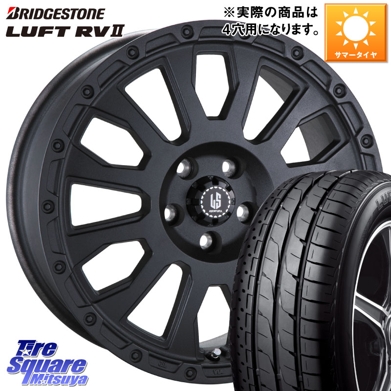 阿部商会 LA STRADA AVENTURA アヴェンチュラ BK 16インチ 16 X 6.0J +40 4穴 100 ブリヂストン LUFT RV2 ルフト サマータイヤ 215/65R16
