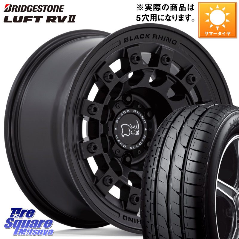 ブリヂストン LUFT RV2 ルフト サマータイヤ 215/55R17BLACK RHINO FUJI フジ MB ホイール 17インチ ブラックライノ 17X8.0J 38 5穴 114.3｜タイヤスクエアミツヤ