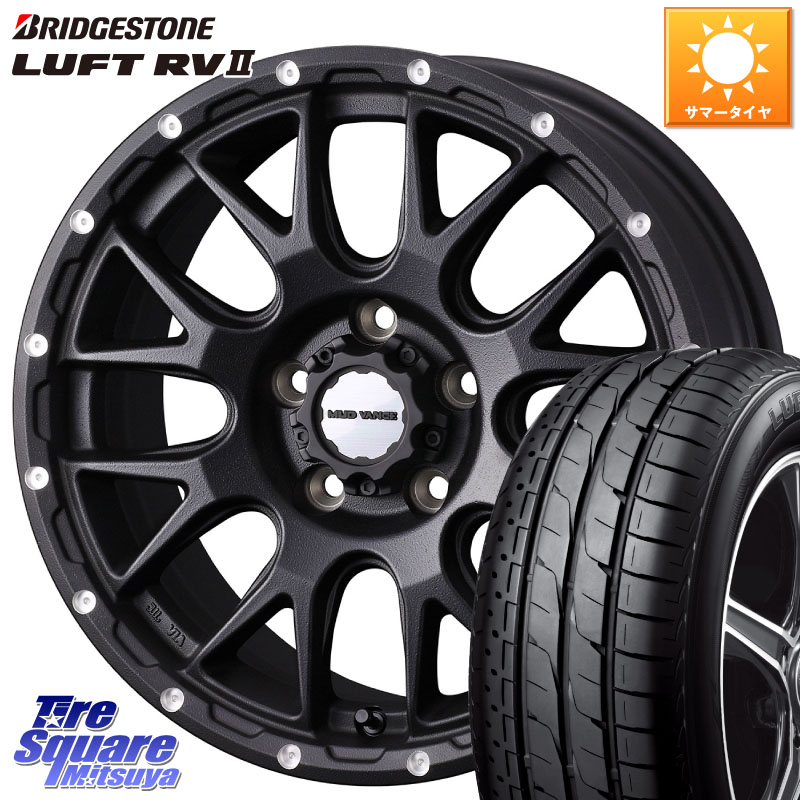 WEDS 41129 マッドヴァンス MUD VANCE 08 BK ホイール 16インチ 16 X 7.0J +35 5穴 114.3 ブリヂストン LUFT RV2 ルフト サマータイヤ 215/60R16