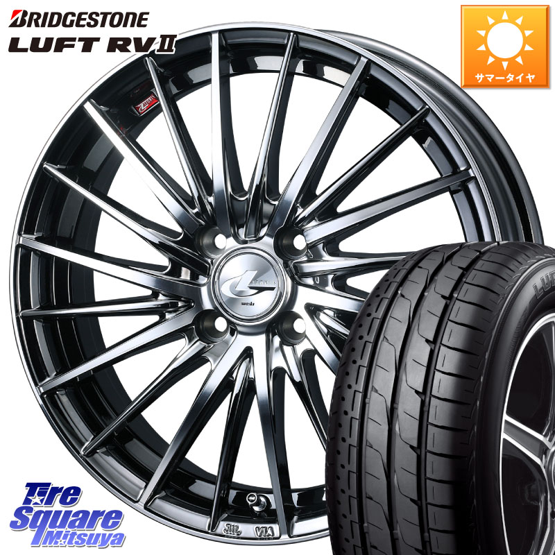 WEDS LEONIS FR レオニス FR ホイール 15インチ 15 X 5.5J +43 4穴 100 ブリヂストン LUFT RV2 ルフト サマータイヤ 195/65R15 E13オーラ