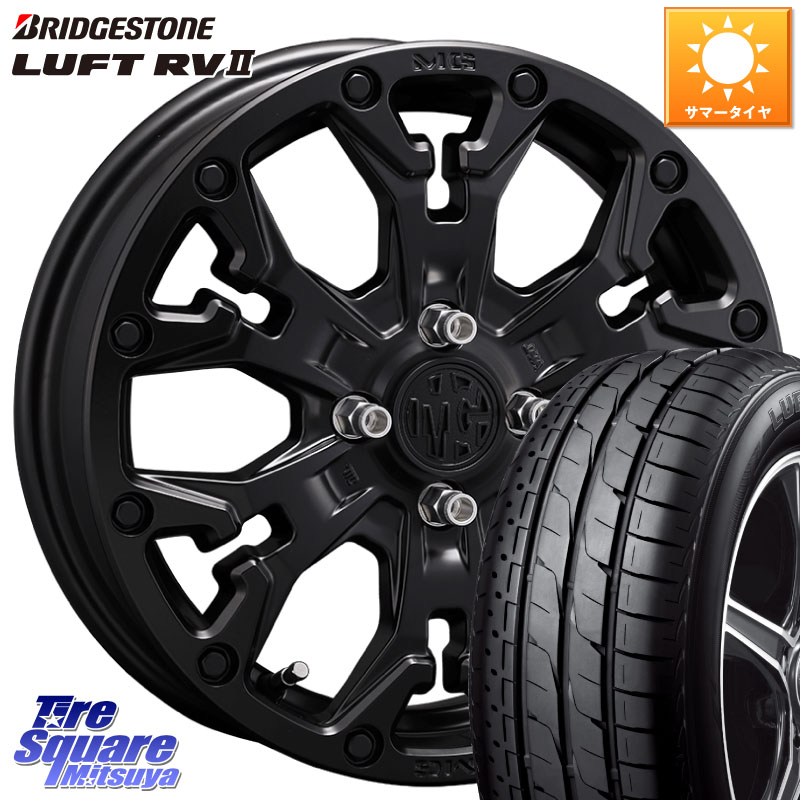 ブリヂストン LUFT RV2 ルフト サマータイヤ 195/60R16CRIMSON MG GOLEM Jr ホイール 16インチ 16X6.0J 38 4穴 100 E13オーラ|タイヤスクエアミツヤ