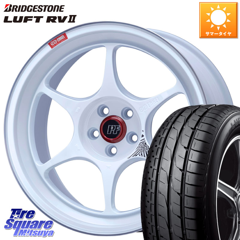 ENKEI エンケイ PerformanceLine PF06 ホイール 18インチ 18 X 8.0J +45 5穴 114.3 ブリヂストン LUFT RV2 ルフト サマータイヤ 235/50R18 50系エスティマ