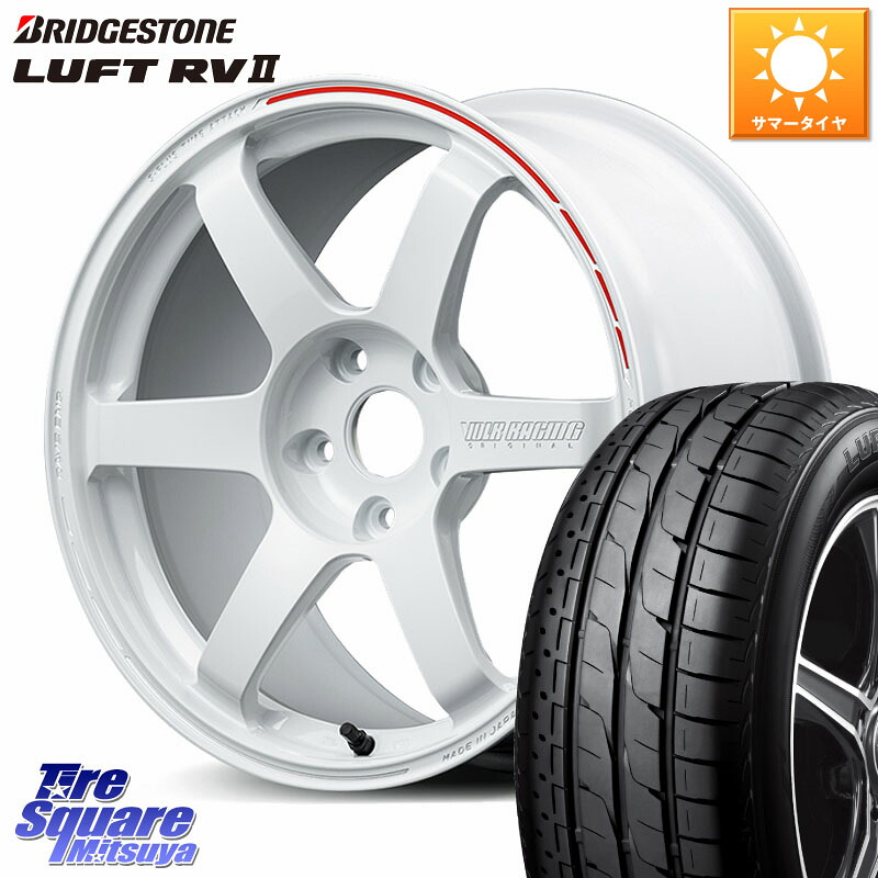 RAYS 【欠品次回10~11月】 TE37 SAGA S-plus TIME ATTACK EDITION VOLK RACING 鍛造 ホイール 18インチ 18 X 8.5J +36 5穴 114.3 ブリヂストン LUFT RV2 ルフト サマータイヤ 235/55R18