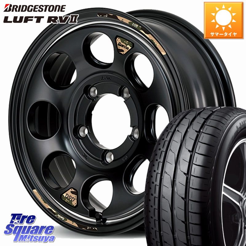 MANARAY MID x DOD ウシャリン ※インセット-5 ホイール 16インチ 16 X 6.0J +0 5穴 139.7 ブリヂストン LUFT RV2 ルフト サマータイヤ 215/65R16 ジムニー専用(要オーバーフェンダー等) ジムニ－シエラ・ノマド(カスタム)