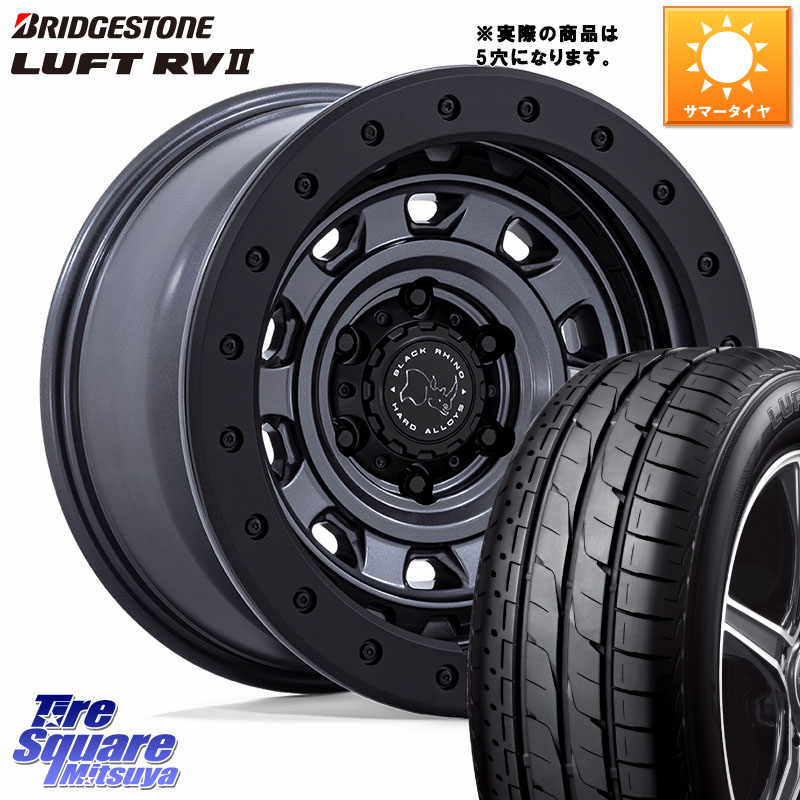 ブリヂストン LUFT RV2 ルフト サマータイヤ 215/65R16BLACK RHINO XPLORER BR023 マットガンメタ ※インセット-13 ホイール 16インチ ブラックライノ◇参考画像 16X5.5J 0 5穴 139.7 ジムニー専用(要オーバーフェンダー等) AZオフロード カスタムサイズ｜タイヤスクエアミツヤ