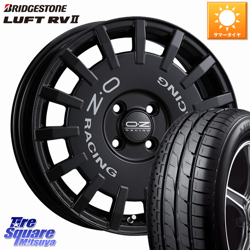 OZ Rally Racing ラリーレーシング ホイール 16インチ 16 X 6.5J +45 4穴 100 ブリヂストン LUFT RV2 ルフト サマータイヤ 195/60R16 E13オーラ