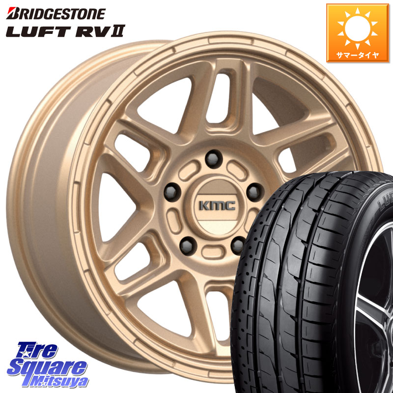 KMC KM716 NOMAD ホイール 17インチ 専用Nut別売 17 X 8.0J +38 5穴 114.3 ブリヂストン LUFT RV2 ルフト サマータイヤ 215/60R17 20系アルファード