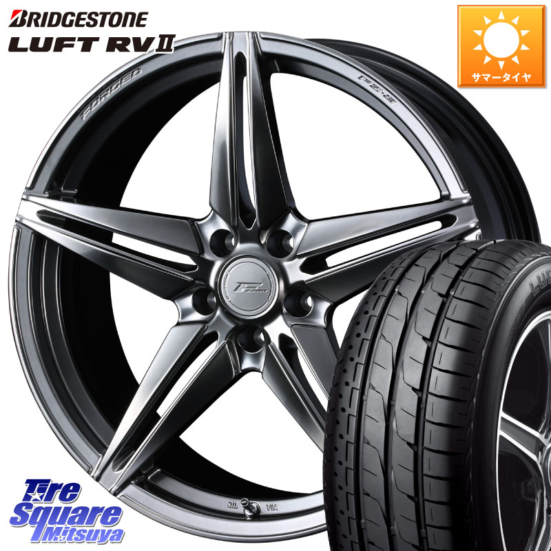 WEDS F ZERO FZ-3 FZ3 鍛造 FORGED ホイール18インチ エフゼロ 18 X 7.5J +38 5穴 114.3 ブリヂストン LUFT RV2 ルフト サマータイヤ 235/55R18