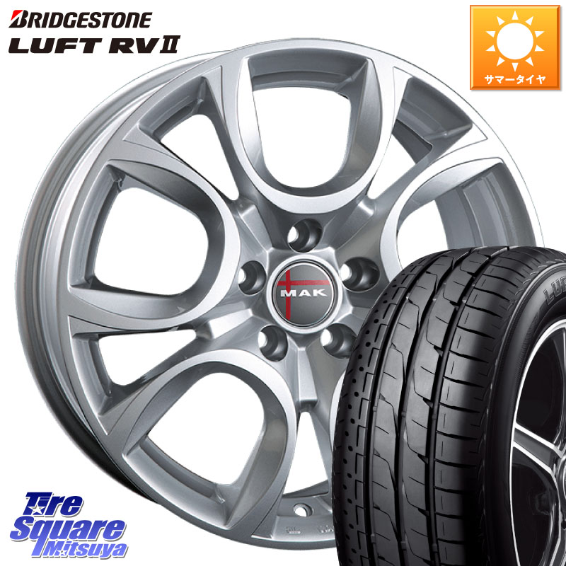 阿部商会 MAK TORINO(トリノ) ホイール 17インチ 17 X 7.5J(FIAT 500X 334) +41 5穴 110 ブリヂストン LUFT RV2 ルフト サマータイヤ 215/55R17 フィアット 500X