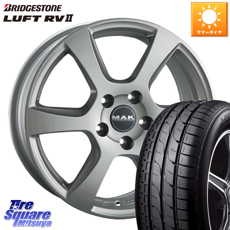 阿部商会 MAK VINCI(ヴィンチ) ホイール 17インチ 17 X 7.0J(AUDI Q2 GAC) +45 5穴 112 ブリヂストン LUFT RV2 ルフト サマータイヤ 215/55R17 アウディ Q2