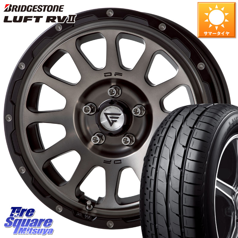 DELTA FORCE デルタフォース オーバル 8J ホイール 17インチ 17 X 8.0J +35 5穴 114.3 ブリヂストン LUFT RV2 ルフト サマータイヤ 215/60R17 20系アルファード