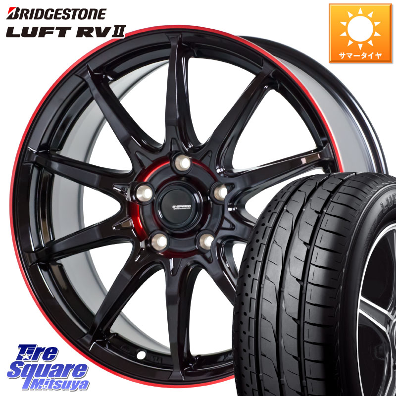 ブリヂストン LUFT RV2 ルフト サマータイヤ 225/55R17HotStuff 軽量設計 G.SPEED P-05R P05R RED ホイール 17インチ 17X7.0J 45 5穴 100｜タイヤスクエアミツヤ