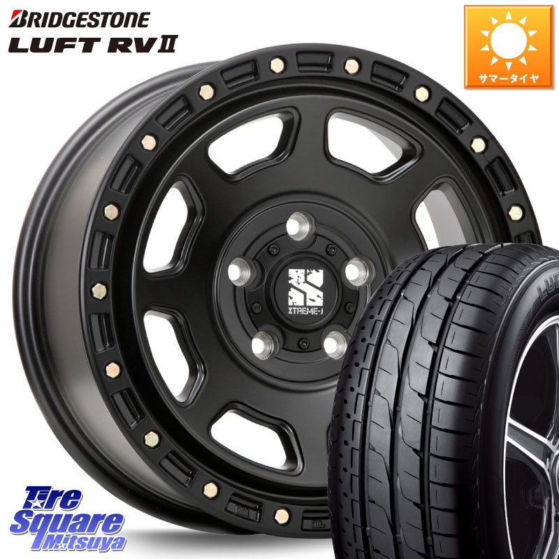 ブリヂストン LUFT RV2 ルフト サマータイヤ 225/55R18MLJ XJ07 XTREME-J BK ホイール 18インチ 18X8.0J 40 5穴 114.3 デリカD:5 エクストレイル X-TRAIL 日産 エクリプスクロス RVR アウトランダー｜タイヤスクエアミツヤ