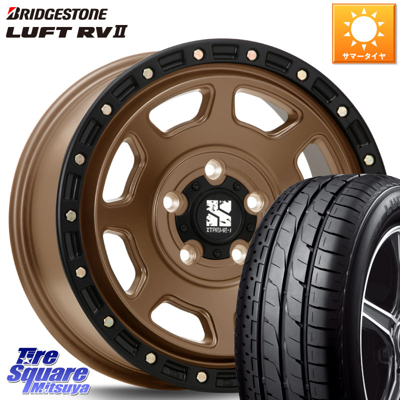MLJ XJ07 XTREME-J 5H MB エクストリームJ 16インチ 16 X 7.0J +35 5穴 114.3 ブリヂストン LUFT RV2 ルフト サマータイヤ 215/60R16