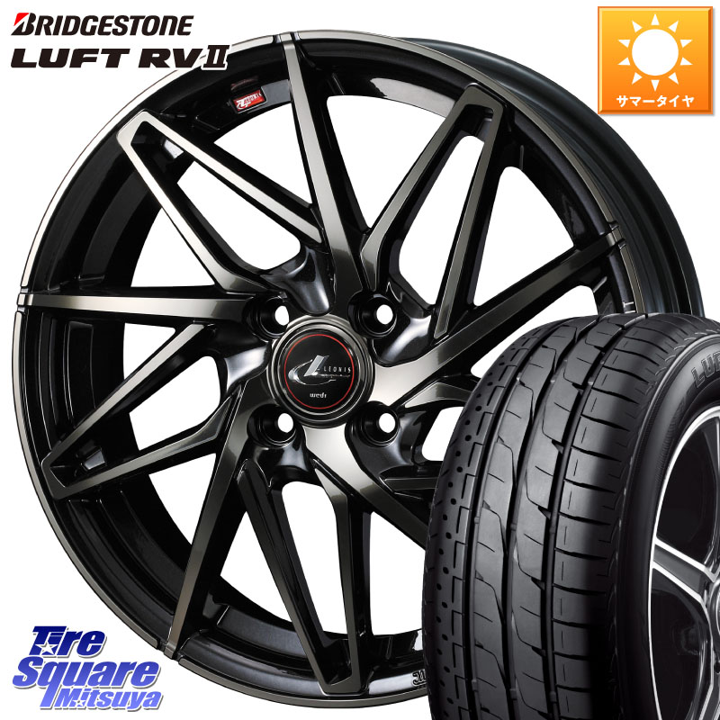 WEDS 40563 レオニス LEONIS IT PBMCTI 15インチ 15 X 5.5J +50 4穴 100 ブリヂストン LUFT RV2 ルフト サマータイヤ 195/65R15 E13ノートクロスオーバー