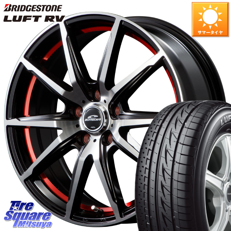 MANARAY MID SCHNEIDER シュナイダー RX02 RED 18インチ 18 X 7.0J +48 5穴 114.3 ブリヂストン LUFT RV ルフト RV サマータイヤ 225/50R18 C-HR 50系エスティマ RV系ヴェゼル RC系オデッセイ後期 MAZDA6 BN・BL系レガシィ