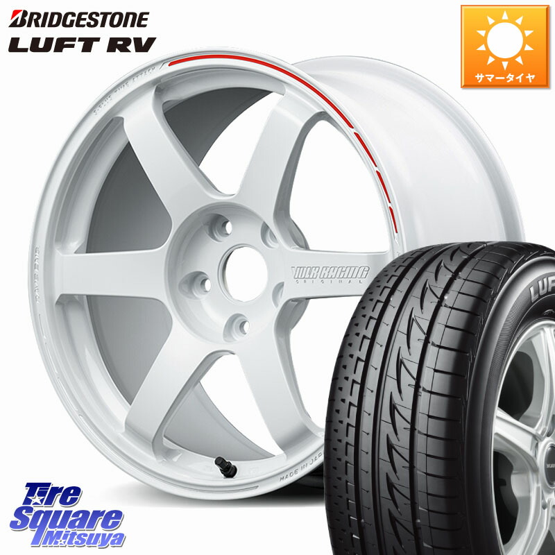 RAYS 【欠品次回10~11月】 TE37 SAGA S-plus TIME ATTACK EDITION VOLK RACING 鍛造 ホイール 18インチ 18 X 8.5J +51 5穴 114.3 ブリヂストン LUFT RV ルフト RV サマータイヤ 225/45R18