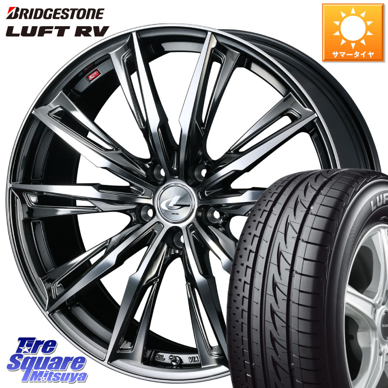 WEDS 【欠品次回05月上旬】 LEONIS レオニス GX ウェッズ ホイール 18インチ 18 X 8.0J +42 5穴 114.3 ブリヂストン LUFT RV ルフト RV サマータイヤ 215/55R18