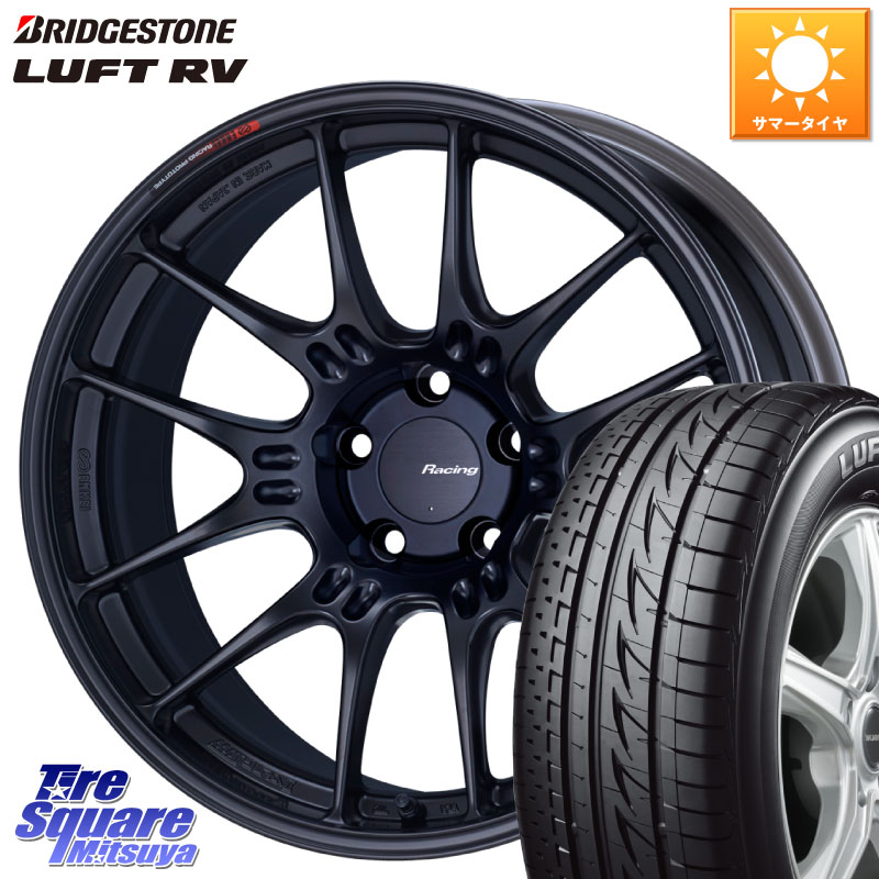 ENKEI エンケイ RACING GTC02 BK ホイール 18インチ 18 X 7.5J +48 5穴 100 ブリヂストン LUFT RV ルフト RV サマータイヤ 225/45R18
