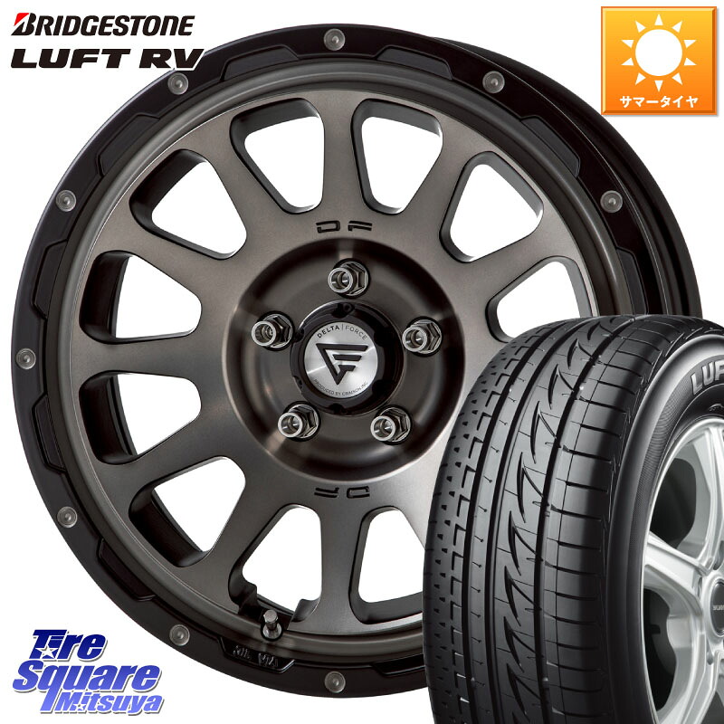 DELTA FORCE デルタフォース オーバル 7J ホイール 17インチ 17 X 7.0J +32 5穴 114.3 ブリヂストン LUFT RV ルフト RV サマータイヤ 215/50R17
