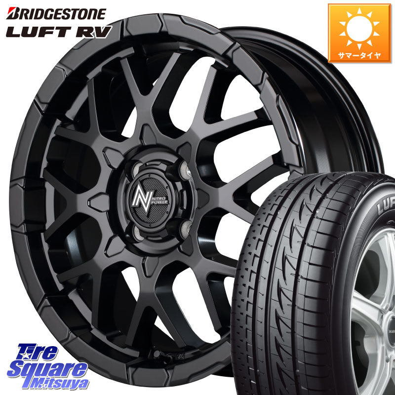 MANARAY 【欠品次回7月下-8月上旬予定】MID ナイトロパワー M28 BULLET KC 16インチ 16 X 6.0J +40 4穴 100 ブリヂストン LUFT RV ルフト RV サマータイヤ 205/65R16