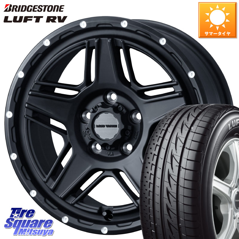 WEDS 40535 マッドヴァンス MUD VANCE 07 BK 16インチ 16 X 7.0J +38 5穴 114.3 ブリヂストン LUFT RV ルフト RV サマータイヤ 205/65R16 70系カムリ