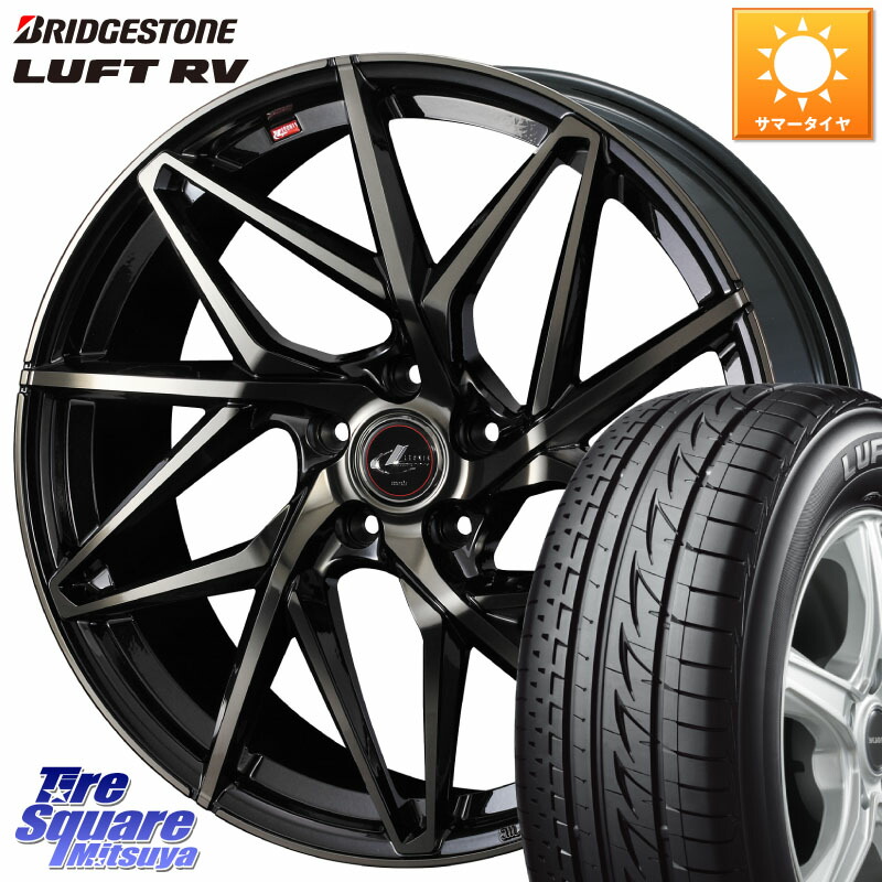 WEDS 40596 レオニス LEONIS IT PBMCTI 17インチ 17 X 7.0J +47 5穴 100 ブリヂストン LUFT RV ルフト RV サマータイヤ 215/50R17