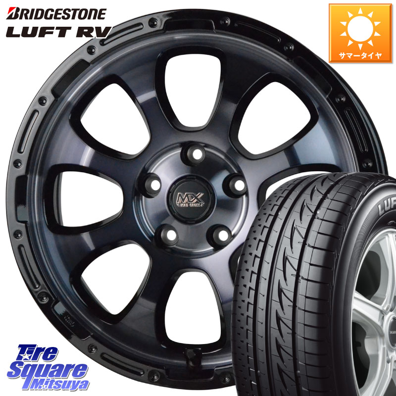 HotStuff マッドクロス GRACE グレイス BKC 5H 在庫● ホイール 17インチ ★サマーセール★ 17 X 7.0J +38 5穴 114.3 ブリヂストン LUFT RV ルフト RV サマータイヤ 205/55R17 90系ノア ヴォクシー RP6～8ステップワゴン